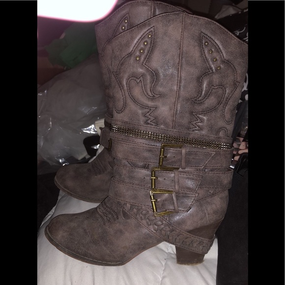 Ladies Leather cowgirl style  boots - Picture 1 of 1